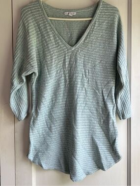 New York & Company Mint Green Ribbed Knit sweater pullover